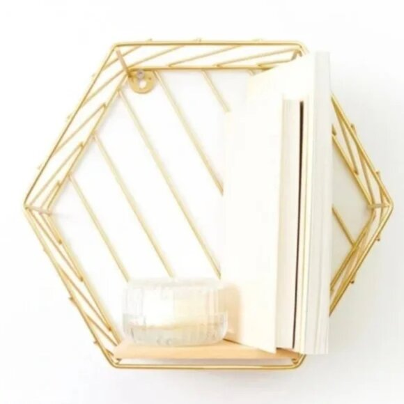 Short Stories Hexagon Wall Shelf - Picture 2 of 2